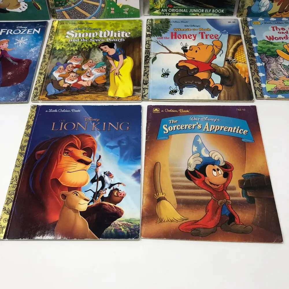 Little Golden Books Lot of 10 Modern & Vintage Disney Lion King Frozen Mickey
